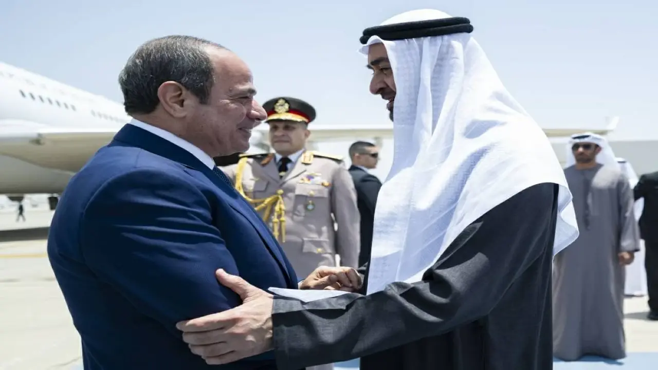 السيسي يدين الاعتداءات الإيرانية خلال مباحثات ثنائية مع الشيخ محمد بن زايد